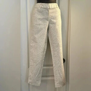 Liz Claiborne white and tan pants